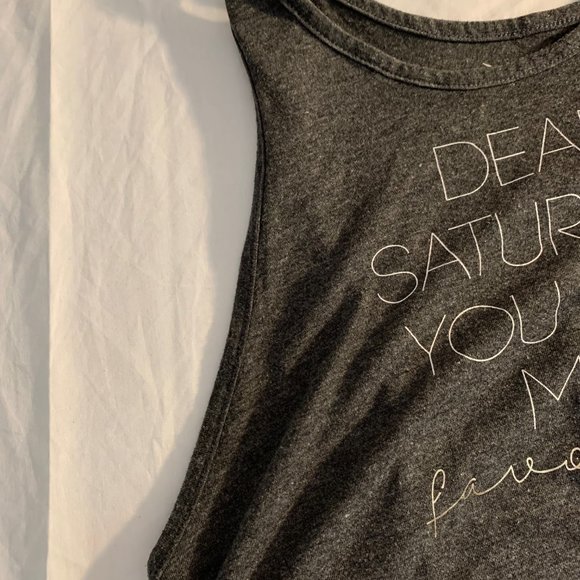 Two Old Navy Gray Tank Tops with Sayings Sizes S/M - Picture 7 of 14